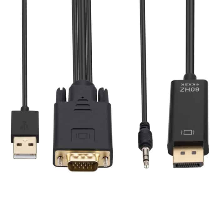 VGA-zu-DisplayPort-Adapterkabel mit Audioband-Stromversorgung, Länge: 1,8 m – Bild 6