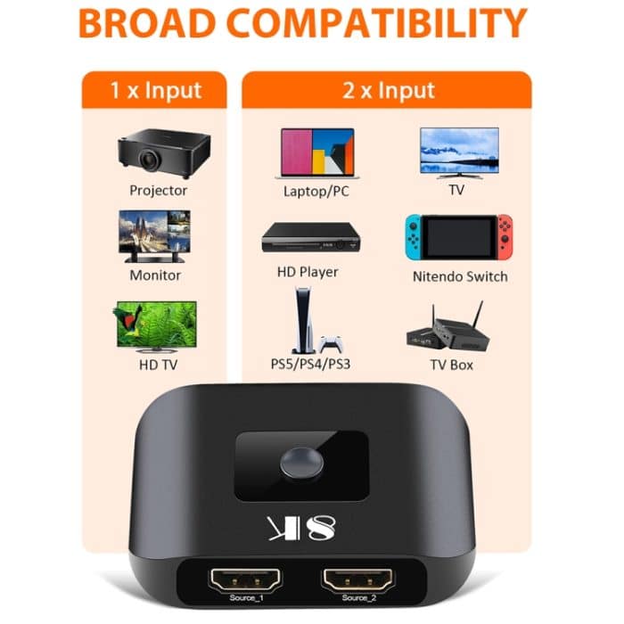 NK-H82 8K UHD HDMI 2X1 Einwegschalter mit Fernbedienung – Bild 5