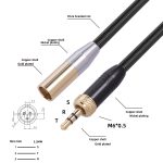 SB419M120-03 3,5-mm-Stecker auf Mini-XLR-3-Pin-Stecker-Audiokabel, Länge: 30 cm – Bild 5