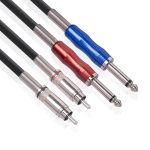 3051K63 Dual-RCA-Stecker auf Dual-6,35-mm-1/4-Zoll-Mixer-Audiokabel, 1m, 2m, 3m – Bild 2