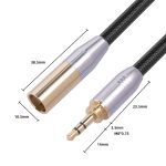 SB423M120-03 6,35 mm + 3,5 mm Stecker auf Mini XLR 3-poliger Stecker Audiokabel, Länge: 30 cm – Bild 7