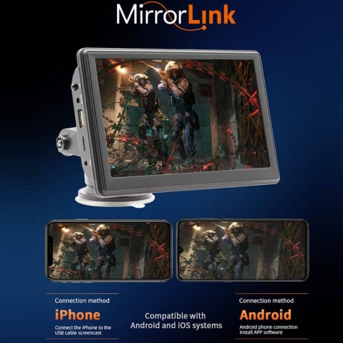 7 Zoll Wireless CarPlay Radio Multimedia Player 1080P IPS Touchscreen MP5 Radios Bluetooth Monitor – Bild 7