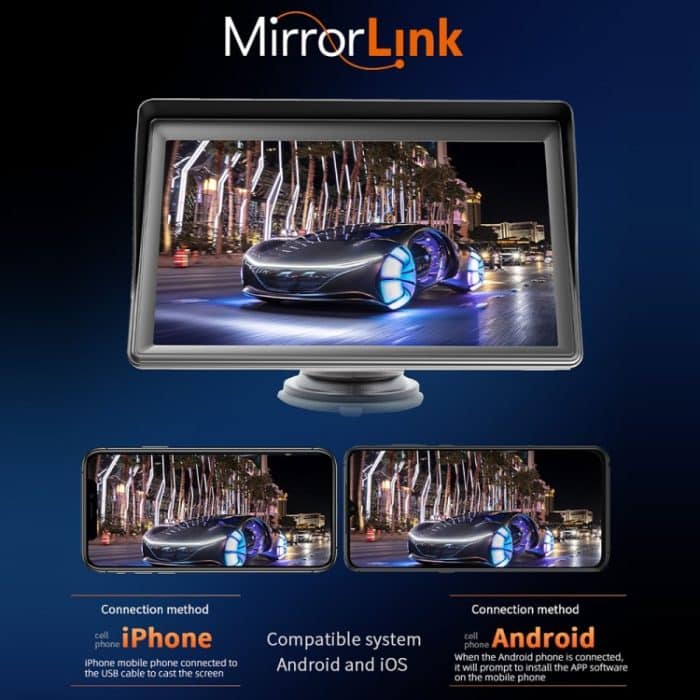 7 Zoll Wireless CarPlay Radio Multimedia Player 1080P IPS Touchscreen MP5 Radios Bluetooth Monitor – Bild 7