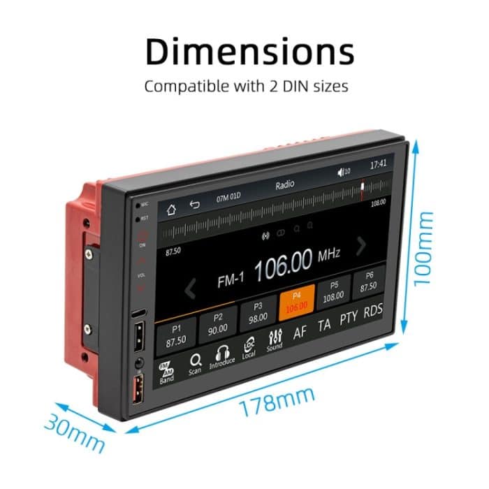 7-Zoll-Wireless-CarPlay-Auto-MP5-Player unterstützt Bluetooth/Reverse/Handy-Internet – Bild 3