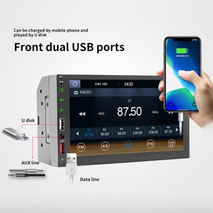 7 Zoll Wireless CarPlay Auto MP5 Player Support Mirror Link – Bild 4