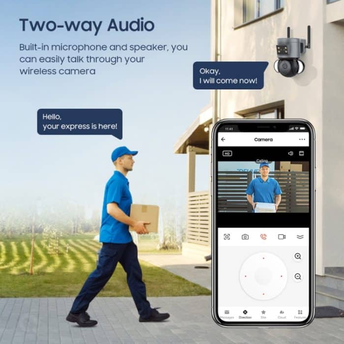 ST-429-4M-TY-4G 4MP 4G Smart Security Flutlichtkamera unterstützt Zwei-Wege-Audio / Nachtsicht, EU 4G-Frequenz – Bild 7