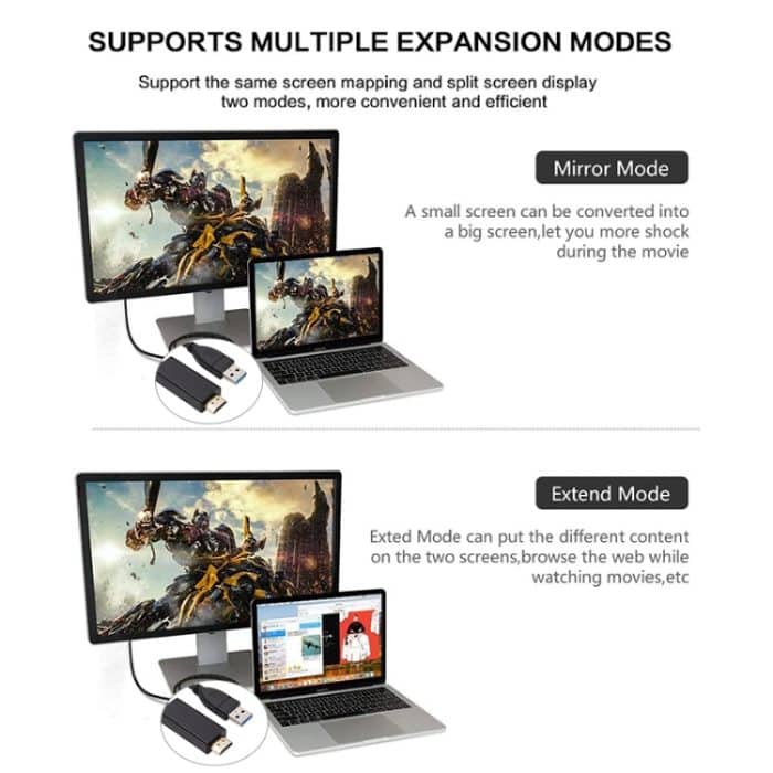 USB3.0-zu-HDMI-Konvertierungskabel, Länge 1,8 m – Bild 5