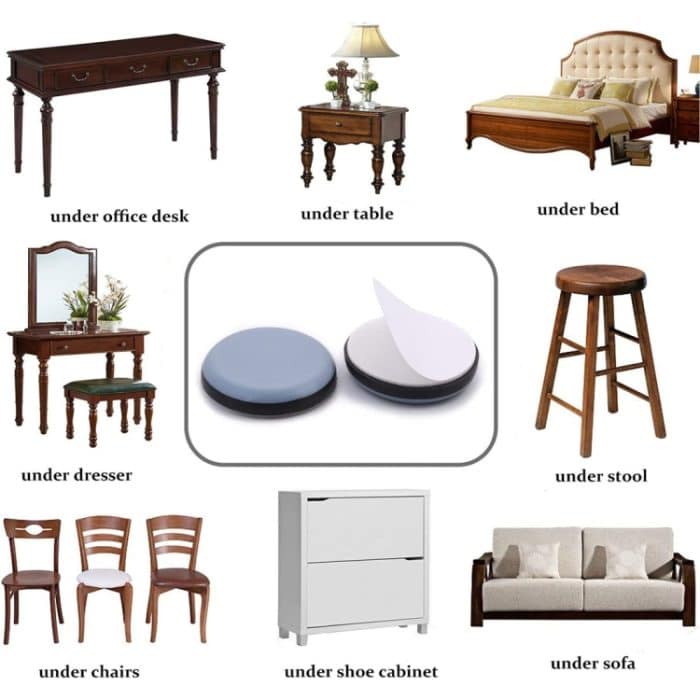 16 in 1 20 mm runde Tischstühle, rutschfeste Fußmatte – Bild 5