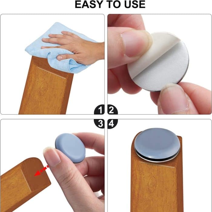 8 in 1 30 mm runde Tischstühle, rutschfeste Fußmatte – Bild 3