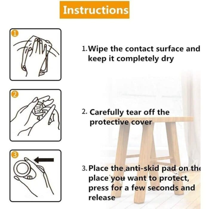 2 Stück 22 mm runde karierte EVA-Tischsofas, rutschfeste, geräuschdämpfende Fußpolster – Bild 4