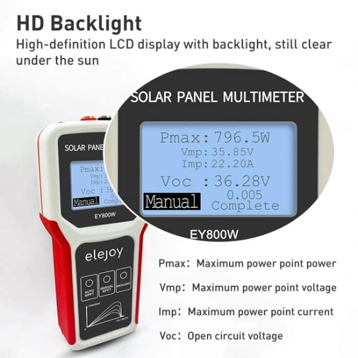 Elejoy EY800W 800W Solarmodul-Netzteil-Multimeter – Bild 4