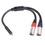 TC227YXK402-03 3,5-mm-Buchse auf Dual-XLR-3-Pin-Stecker-Audiokabel, Länge: 30 cm, 3.5mm F to 2 x XLR M