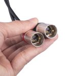 TC227YXK402-03 3,5-mm-Buchse auf Dual-XLR-3-Pin-Stecker-Audiokabel, Länge: 30 cm, 3.5mm F to 2 x XLR M – Bild 4
