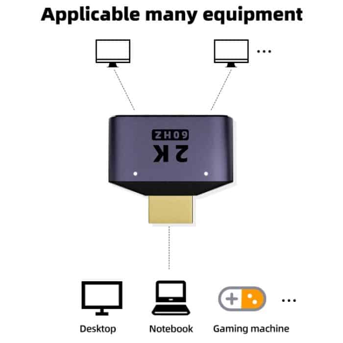 2 in 1 2K 60Hz HDMI Adapter mit Kontrollleuchten – Bild 5