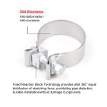 Auto Turbo Auspuff Downpipe O-Band Klemme Edelstahl 304 Flansch Klemme, 2 inch O-Band Clamp, 2.25 inch O-Band Clamp, 2.5 inch O-Band Clamp, 2.75 inch O-Band Clamp, 3 inch O-Band Clamp – Bild 4