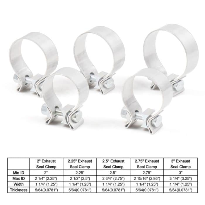 Auto Turbo Auspuff Downpipe O-Band Klemme Edelstahl 304 Flansch Klemme, 2 inch O-Band Clamp, 2.25 inch O-Band Clamp, 2.5 inch O-Band Clamp, 2.75 inch O-Band Clamp, 3 inch O-Band Clamp – Bild 5