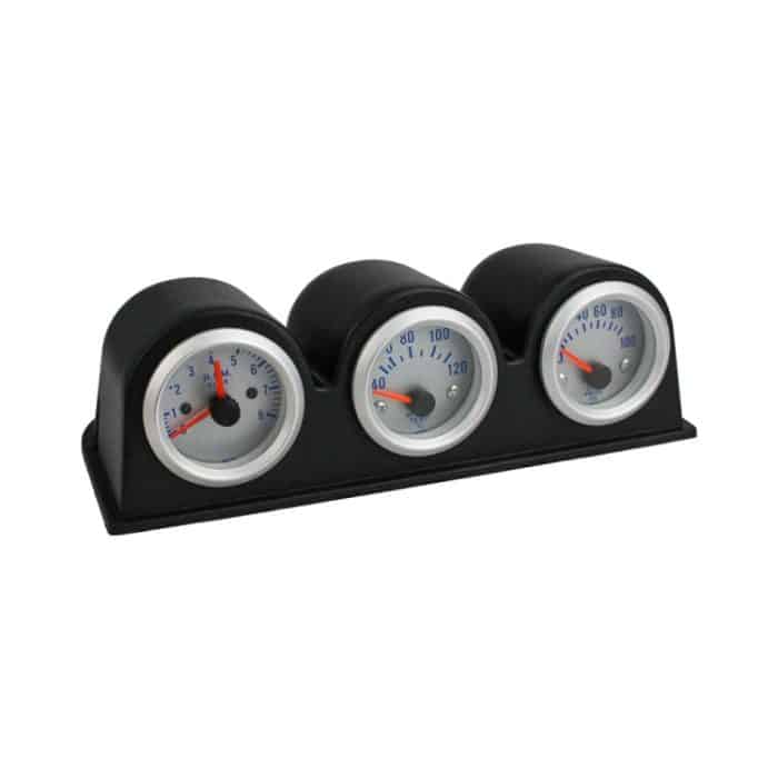 52 mm 3-in-1-12-V-Auto-Kombinationsmessgerät Tachometer + Wassertemperaturanzeige + Öldruckanzeige mit Halterung – Bild 2
