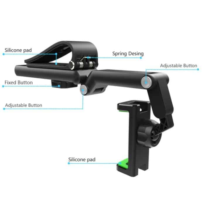 Multifunktionaler Auto-Sonnenblenden-Rücksitz-Handyhalter, Z001 (Green), Z001 (Grey) – Bild 2