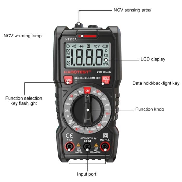 HABOTEST HT113C Automatisches Hochpräzisions-Digital-Multimeter – Bild 5