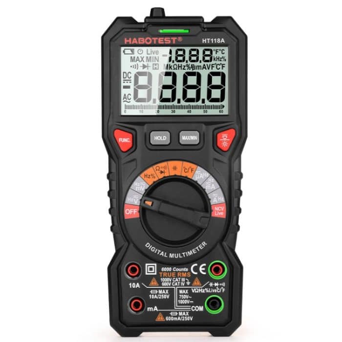 EDA0041560.jpg HABOTEST HT118A Hochpräzises automatisches Digitalmultimeter mit doppelter Hintergrundbeleuchtung – Bild 1