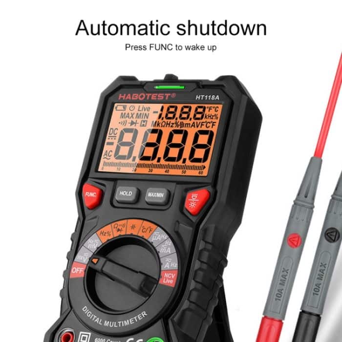 HABOTEST HT118A Hochpräzises automatisches Digitalmultimeter mit doppelter Hintergrundbeleuchtung – Bild 2