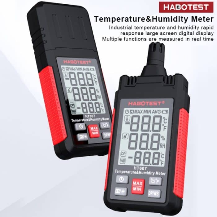 HABOTEST HT607 Tragbares Temperatur- und Feuchtigkeitsmessgerät – Bild 4