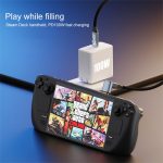 Für Steam Deck Gen 100W USB-C/Typ-C-Stecker auf USB-C/Typ-C-Buchse, gebogenes Stereo-Verlängerungskabel, 0.5m, 1m, 1.5m, 2m, 3m – Bild 6