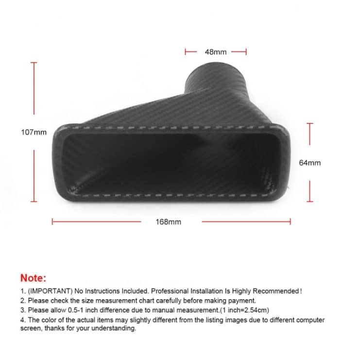 Auto Modifiziertes Ansaugrohr aus Kohlefaser für die vordere Stoßstange – Bild 4