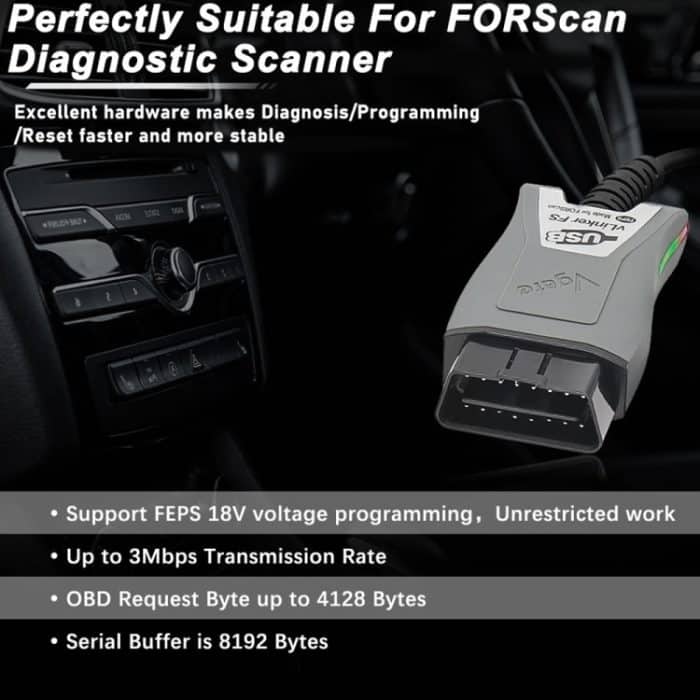 Vgate Vlinker FS ELM327 USB OBD2 Autodiagnosetool – Bild 6