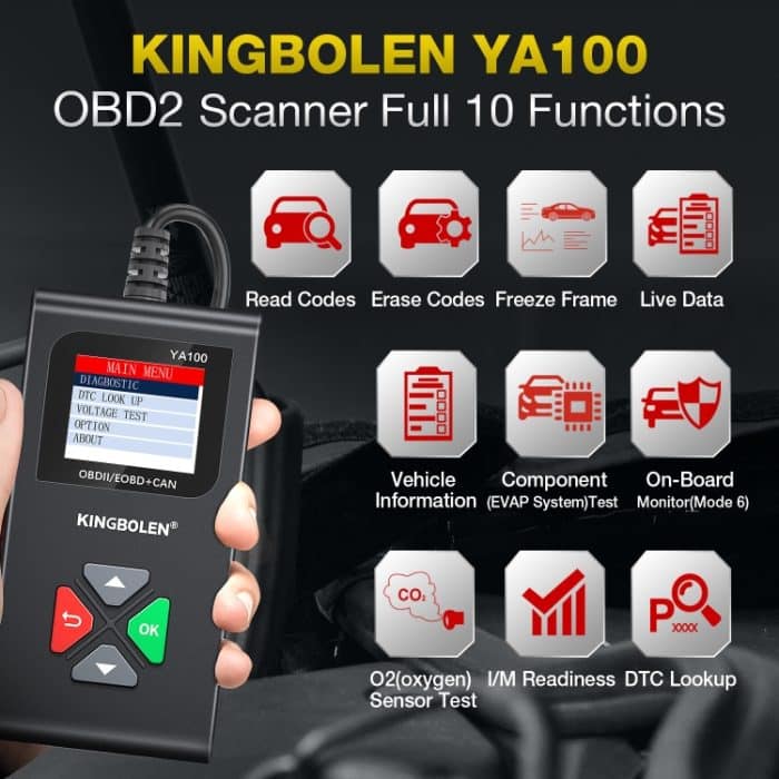 KINGBOLEN YA100 OBD2 Diagnosewerkzeug für Automotorfehler – Bild 3