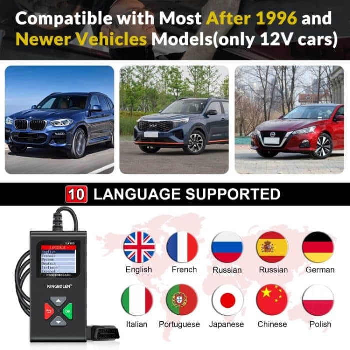 KINGBOLEN YA100 OBD2 Diagnosewerkzeug für Automotorfehler – Bild 5