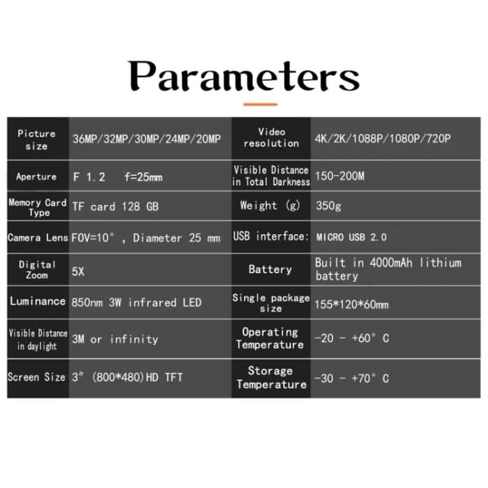 NV4000 Outdoor-Jagd 4K HD Fernglas Nachtsicht – Bild 5