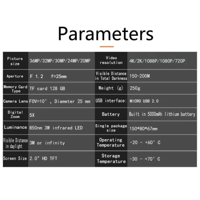 NV3000 Outdoor-Jagd 4K HD Monokulares digitales Nachtsichtgerät, NV3000 (Camouflage), NV3000 (Black) – Bild 5