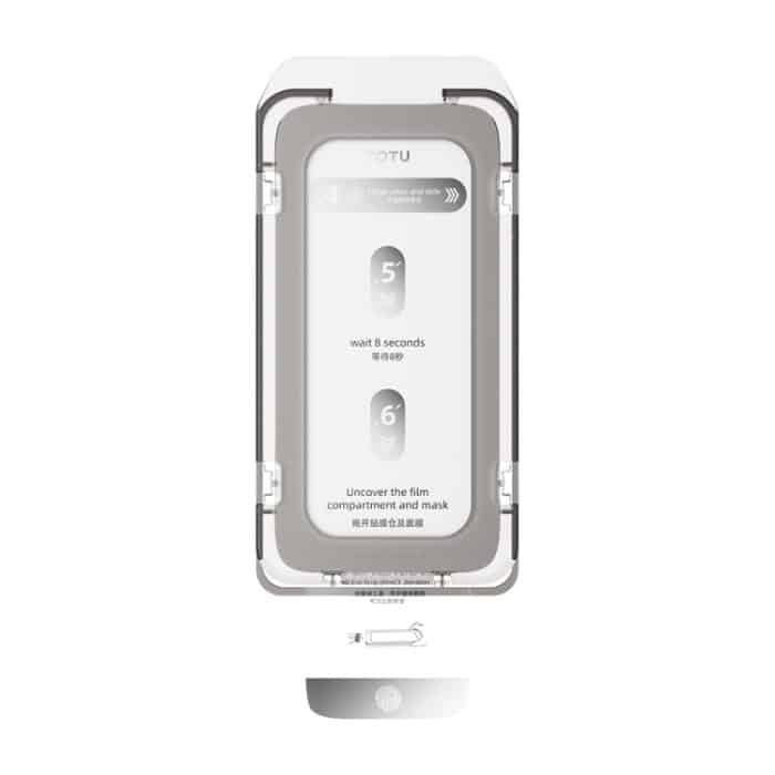 EDA004234601.jpg TOTU AB-075 Ultraklare explosionsgeschützte gehärtete Vollbildfolie mit Staubentfernungskammer, For iPhone 14/13, For iPhone 14 Pro, For iPhone 14 Plus/13 Pro Max, For iPhone 14 Pro Max – Bild 1