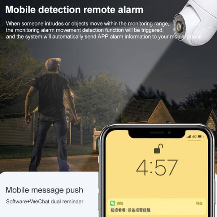 YT53 3MP kabellose PTZ-Überwachungskamera für den Innenbereich mit HD-Auflösung, AU Plug, EU Plug, UK Plug, US Plug – Bild 6