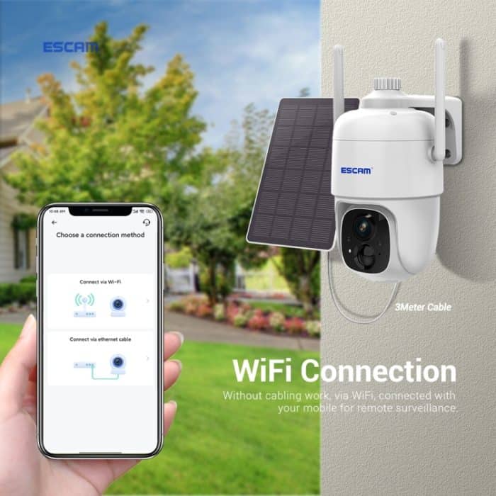 ESCAM G24 3MP WiFi Smart Night Vision Zwei-Wege-Sprachsprechanlage Solarkamera unterstützt Full HD AI-Erkennung PIR-Alarm – Bild 7