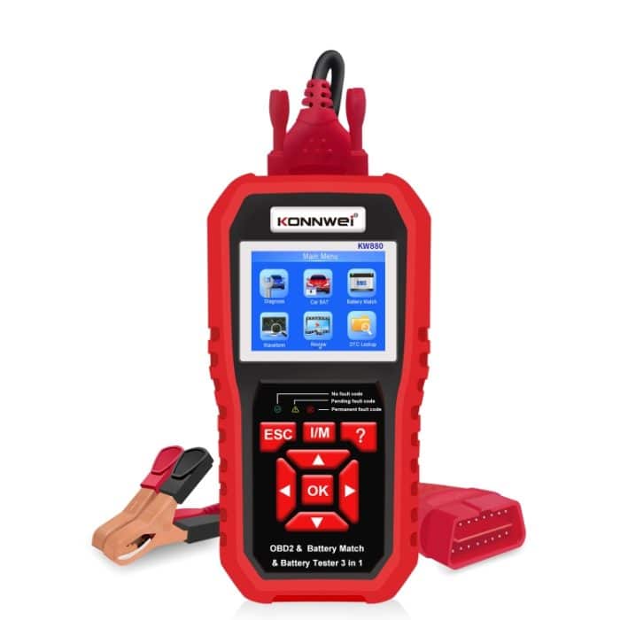 EDA0043658.jpg KONNWEI KW880 3 in 1 Auto OBD2 Fehlerdiagnose + Batterietester + Zurücksetzen der Batterieanpassung – Bild 1