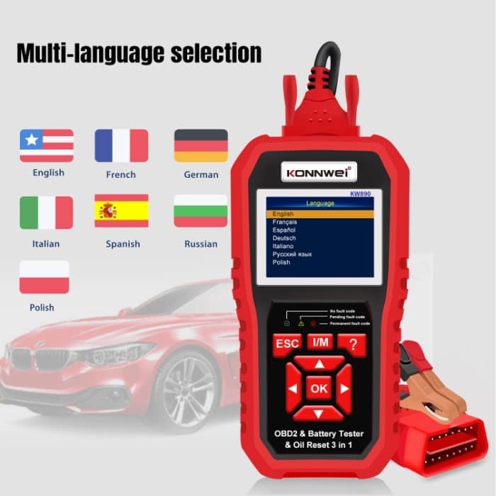 KONNWEI KW 890 2 in 1 Auto OBD2 Fehlerdetektor + Wartungslicht Reset – Bild 6