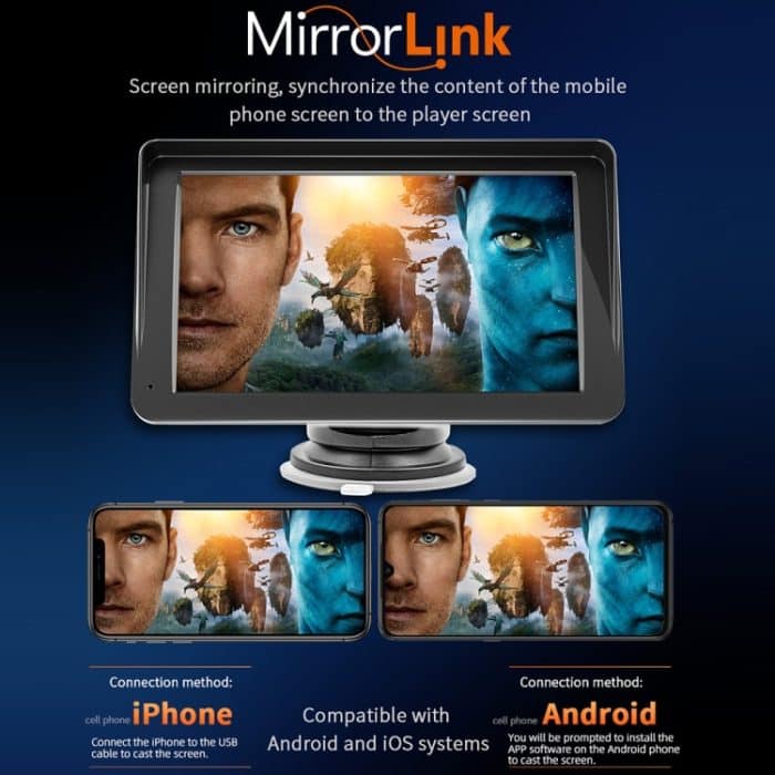 B5300A 7-Zoll-Wireless-CarPlay-Auto-Bluetooth-MP5-Player, unterstützt die Verbindung von Mobiltelefonen – Bild 7