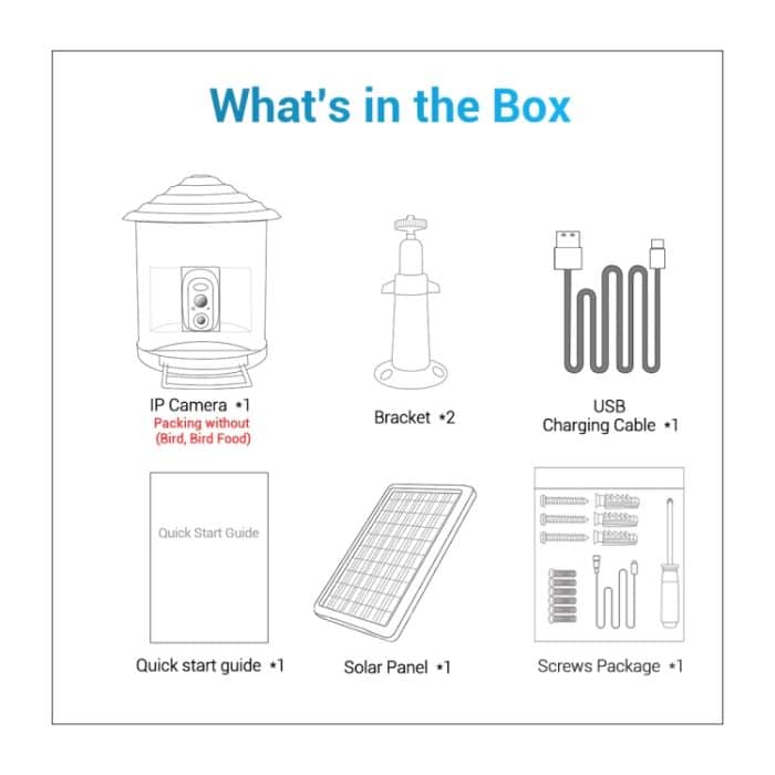 ESCAM PT389 IP66 Wasserdichte 2MP PIR-Bewegungserkennung Zwei-Wege-Audio-Nachtsicht-WLAN-Kamera mit AI-Vogelerkennung Vogelbeobachtungshaus – Bild 4