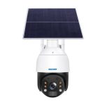 ESCAM QF724 3MP 24h-Aufzeichnung Cloud-Speicher PT 4G PIR-Alarm-IP-Kamera mit Solarpanel, AU Plug