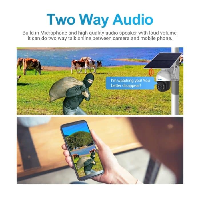 ESCAM QF724 3MP 24h-Aufzeichnung Cloud-Speicher PT 4G PIR-Alarm-IP-Kamera mit Solarpanel, AU Plug – Bild 11