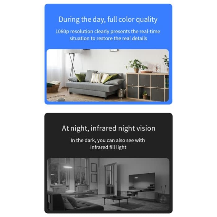 X2 Smart HD Mini-WLAN-Kamera unterstützt Nachtsicht, Bewegungserkennung und TF-Karte – Bild 5