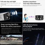 Q38 WIFI Humanoidenerkennung AI Alarm 180 Grad Dual 2MP IP Kamera, AU Plug, US Plug, EU Plug, UK Plug – Bild 6