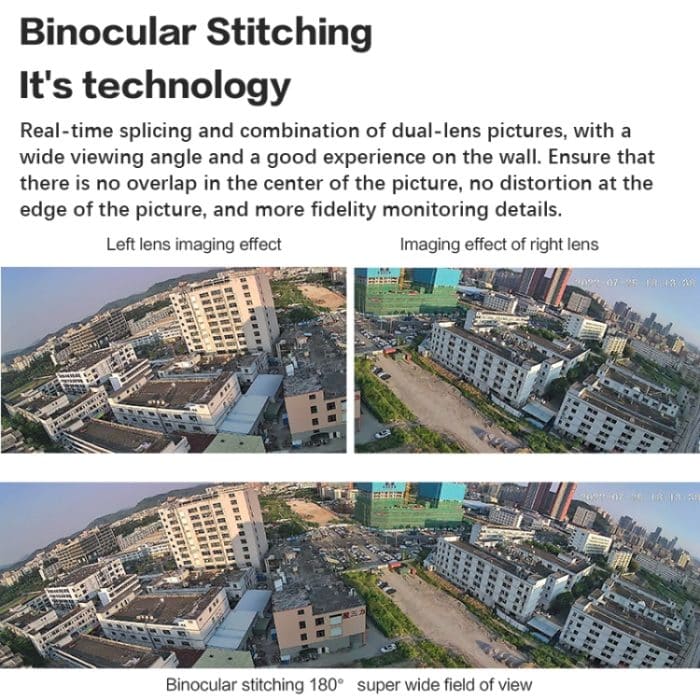 Q38 WIFI Humanoidenerkennung AI Alarm 180 Grad Dual 2MP IP Kamera, AU Plug, US Plug, EU Plug, UK Plug – Bild 7