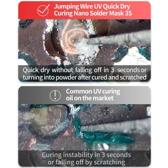 Qianli MEGA-IDEA Nano-Lötmaske 3S Jump Wire UV-trockener, schnell aushärtender Kleber, 1pcs, 2pcs, 3pcs, 5pcs, 10pcs – Bild 6