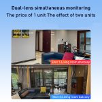 YT66 Dual 2MP Wireless Smart PTZ-Kamera, AU Plug, US Plug, EU Plug, UK Plug – Bild 5