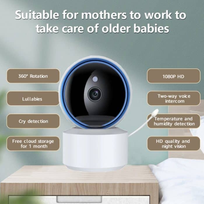 YT50 3MP Smart WIFI PTZ Kamera Babyphone, AU Plug, US Plug, EU Plug, UK Plug – Bild 4