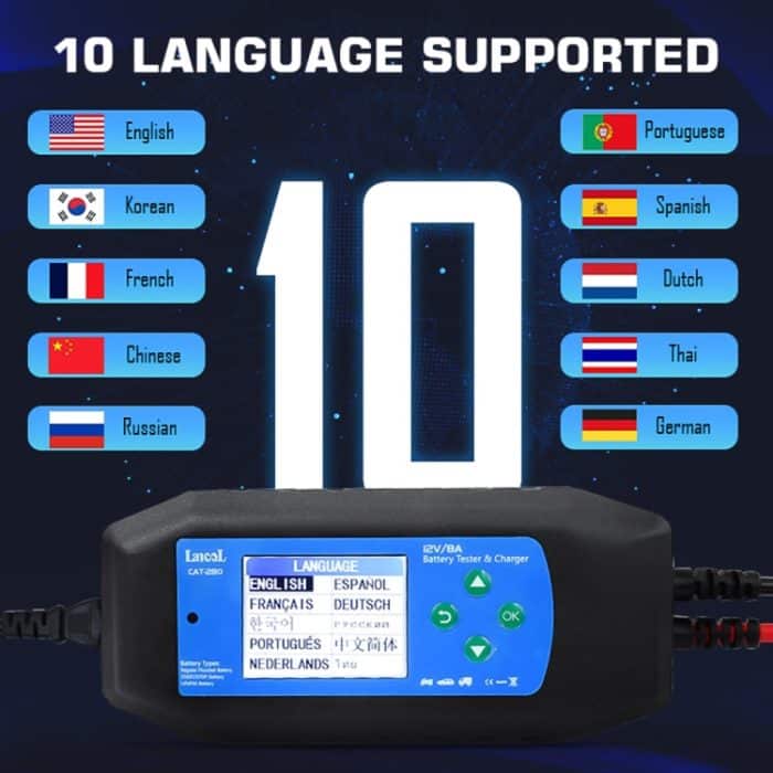 CAT-280 2-in-1-Autobatterieladegerät und Batterietester mit Farbdisplay – Bild 7