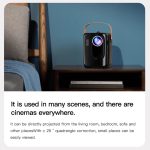 A007 Tragbarer 1280 x 720 HD 113 ANSI Smart LED-Projektor, AU Plug, EU Plug, UK Plug, US Plug – Bild 12